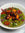 Spinach and Lentil Daal with Mango Chutney Glazed Halloumi Nuggets